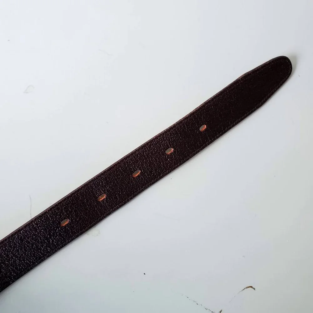 Hikock Vintage 40s 50s Black American Camel Leather Belt Mens Size 32 1"wide - Picture 6 of 6